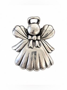 Sterling Silver 925 Vintage Angel Brooch Pin and Pendant for Necklace